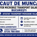 Caut de munca Bucuresti sofer B D administrativ, microbuz salariati, elevi